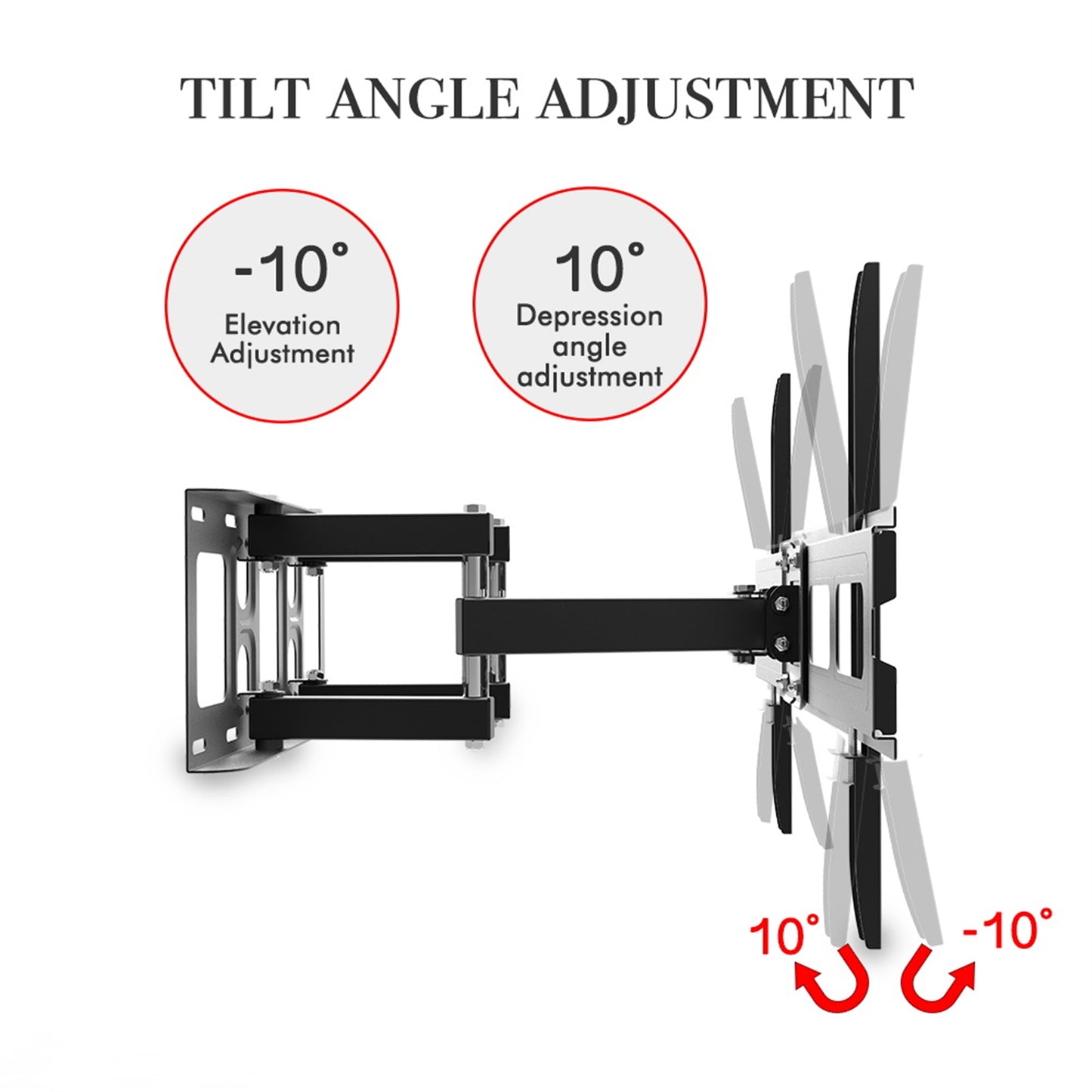 32-70 Inch Double Pendulum Large Base TV Stand Tmds-101 Bearing 50Kg/Vese600*400/Upper And Lower-10~ 10°