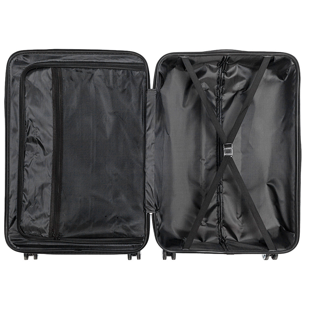 Lightweight 24in Hard Shell Travel Carry On Hand Cabin Luggage Suitcase, Approved for Ryanair Priority, British Airways