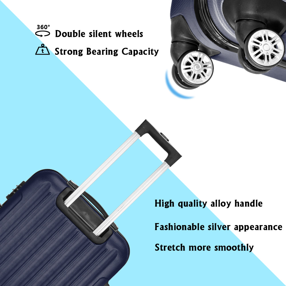 Lightweight 24in Hard Shell Travel Carry On Hand Cabin Luggage Suitcase, Approved for Ryanair Priority, British Airways