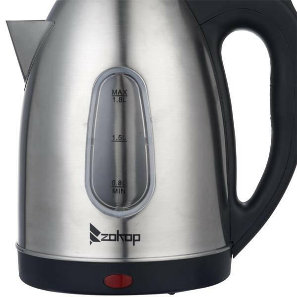 HD-1802S 220V 2000W 1.8L Stainless Steel Electric Kettle with Water Window