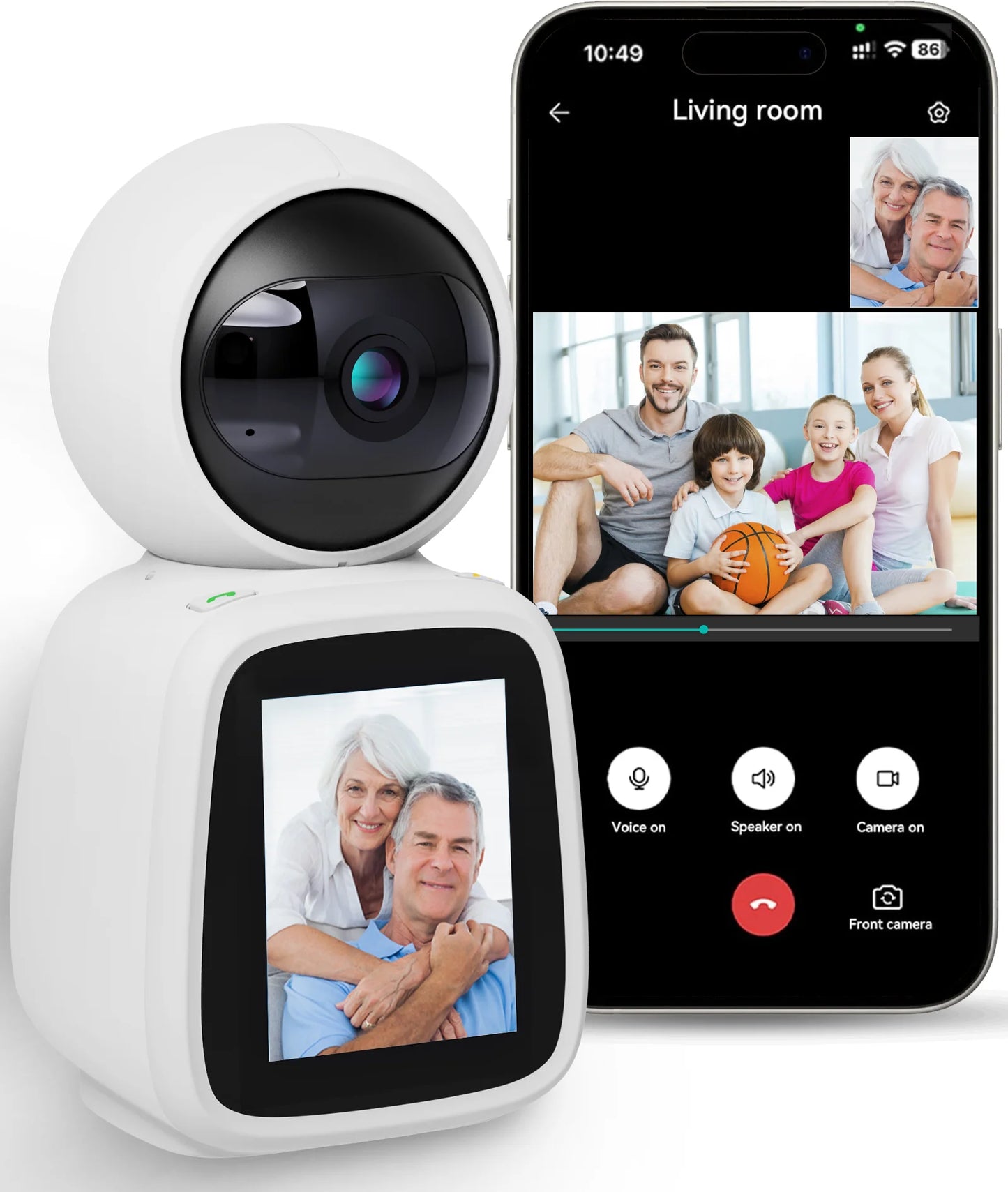 4MP WIFI Camera PTZ Indoor TUYA Two-way Voice and Video Call with Screen 2MP Mobile Detection Security Surveillance Camera TUYA