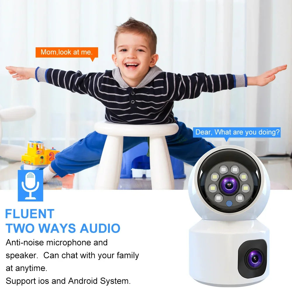 8MP 4K WIFI Camera Home Security Indoor Surveillance Camera Baby Pet Monitor Auto Tracking Two-way Audio Wireless PTZ IP Camera