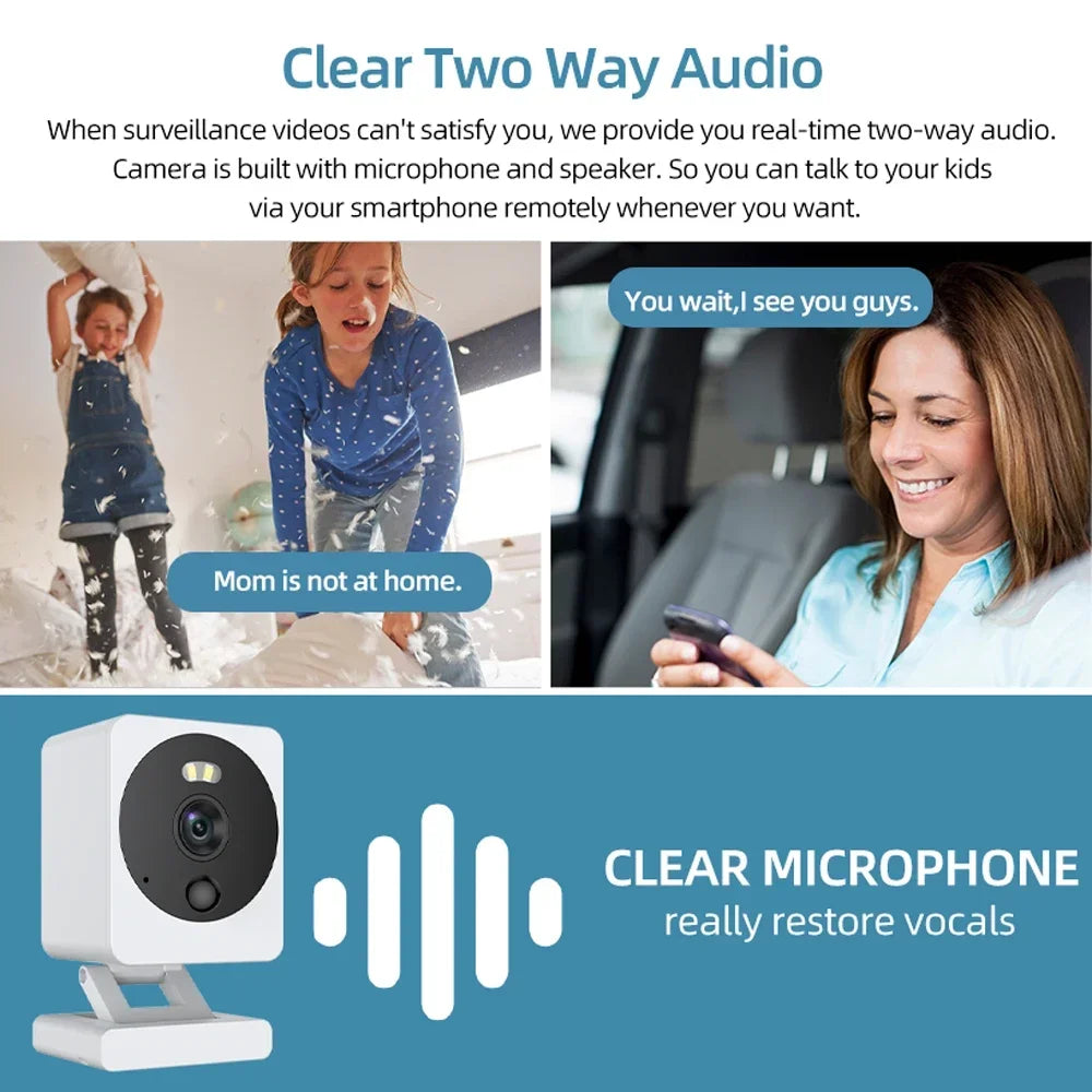 5MP Wifi Smart Home Baby Monitor Two Way Audio Mini Indoor Security IP Camera Waterproof CCTV Surveillance Block Camera Tuya APP