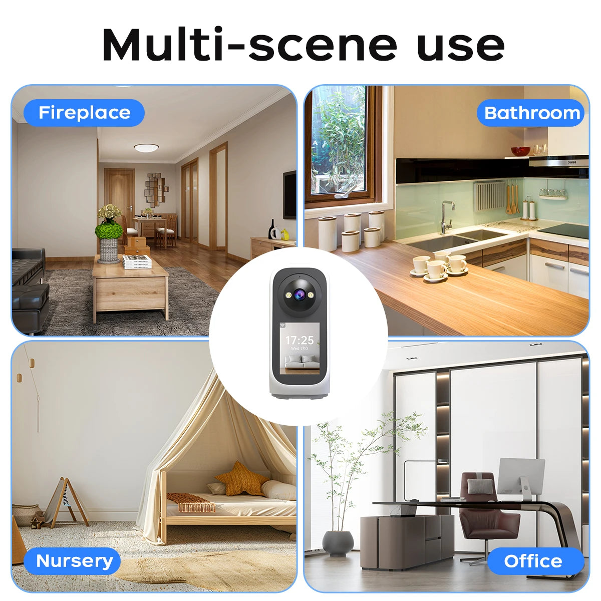 JOOAN 3MP PTZ Wifi Camera Video Call with 2.8 Inch Screen Baby Cry Sound Detection 5G WiFi Security IP Camera Smart Baby Monitor