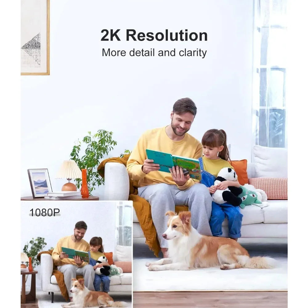 4MP WIFI Camera PTZ Indoor TUYA Two-way Voice and Video Call with Screen 2MP Mobile Detection Security Surveillance Camera TUYA