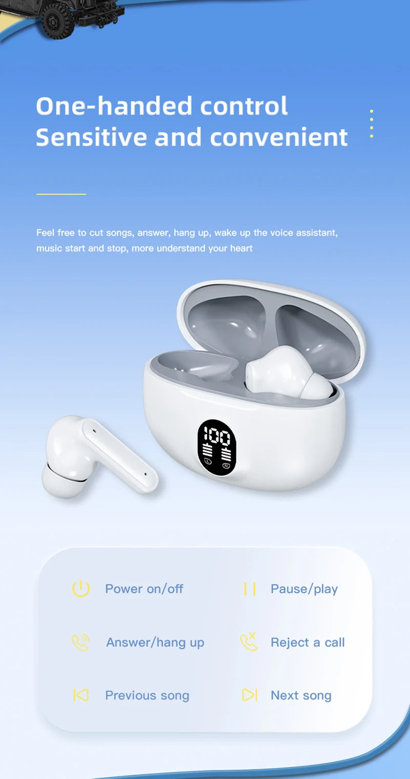 Xiaomi Original Wireless Bluetooth Earphones 5.3 High And Low Dual Unit Composite Diaphragm Stereo LED Power Display Earphones